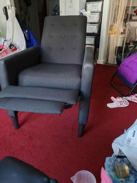 Photo of free Dark grey small bedroom chair (Willington Quay NE28) #2