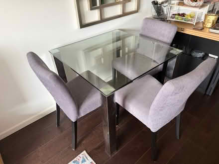 Photo of free Glass Table with 4 Chairs (Hoxton EC1V) #1