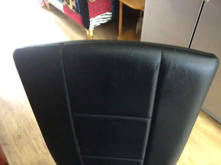 Photo of free 4 dining chairs faux leather black silver legs (St. Peter's CT10) #2