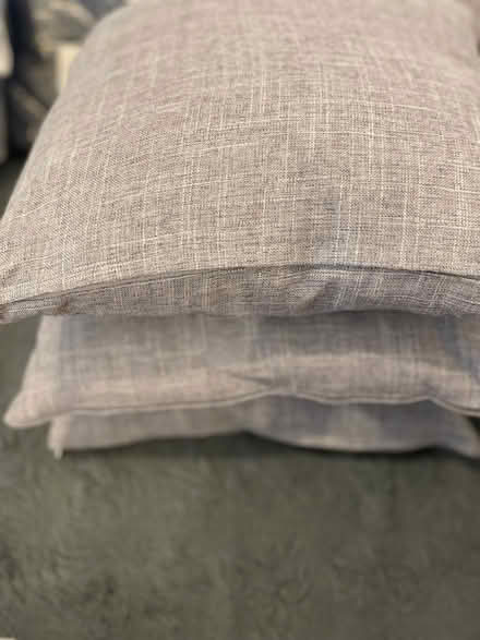 Photo of free 3 light grey cushions (Wandsworth SW18) #1