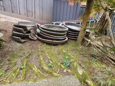 Photo of free Heavy ceramic saucers for deck pots (Mercer Island First Hill) #1