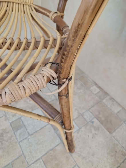 Photo of free Wicker bamboo type chair (Garstang PR3) #1