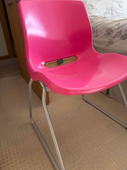 Photo of free Pink Plastic Chair with Metal Legs (Matlock DE4) #1
