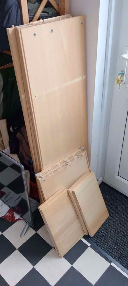 Photo of free 3 pine planks from a TV stand (Shoreham Beach BN43) #1
