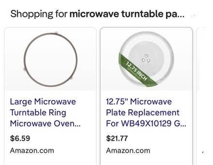 Photo of free Rotating microwave glass plate/ring (South Evanston) #2
