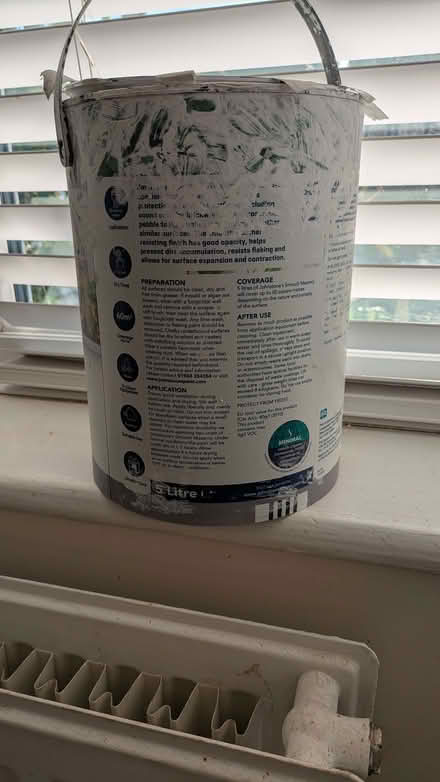 Photo of free Half tin of white masonry paint (Hollingdean BN1) #2