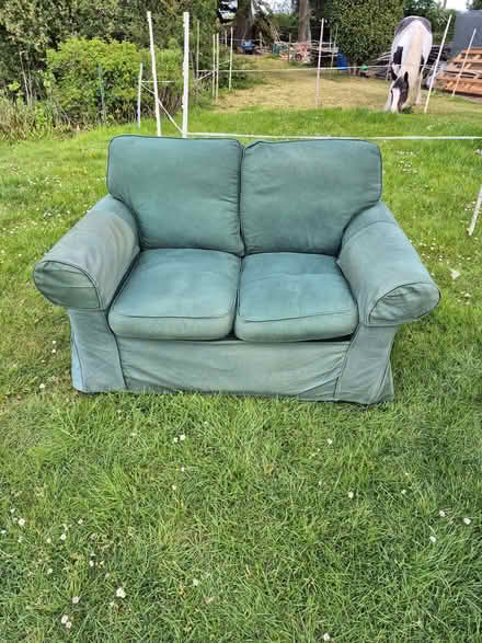 Photo of free Two Green Sofas (Hailsham BN27) #1