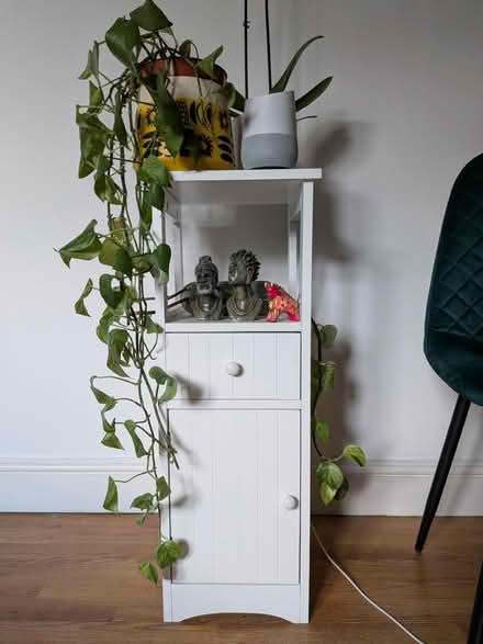 Photo of free Small white shelf/cabinet (Stoke Newington N16) #1