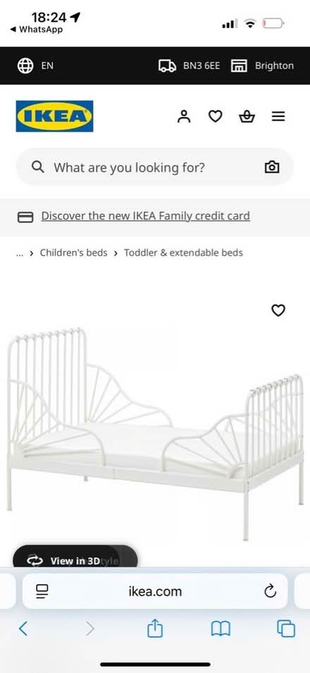 Photo of free IKEA iron child’s bed (extendable!) (Hove Station area BN3) #2