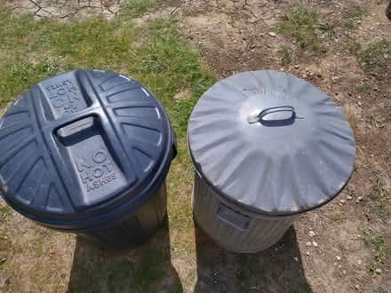 Photo of free 2 Dustbins, plastic & galvanised (Pilgrims Hatch CM15) #2