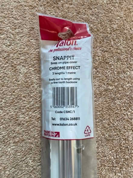Photo of free Snap on pipe cover in chrome (Lower Walkley S6) #1