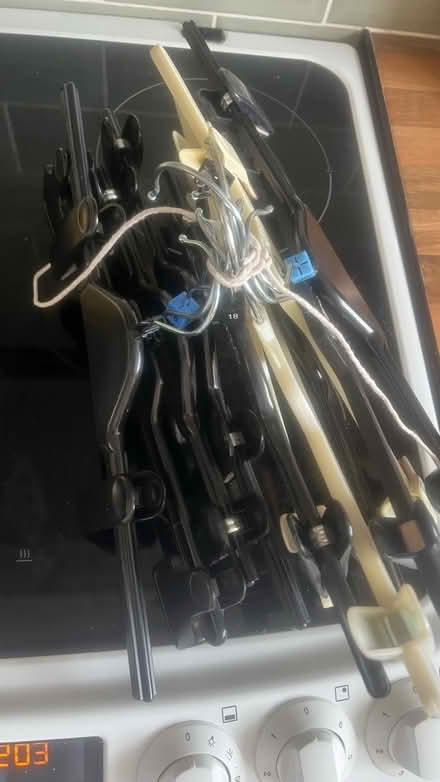 Photo of free Trousers/skirt hangers (Harlow CM18 staple tye) #1