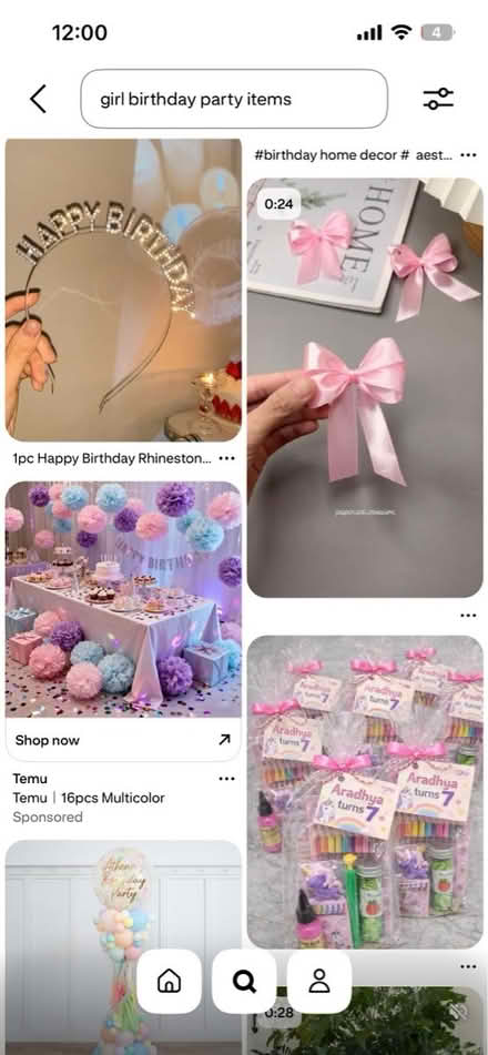 Photo of Girl birthday party & dinner items (CV2) #2