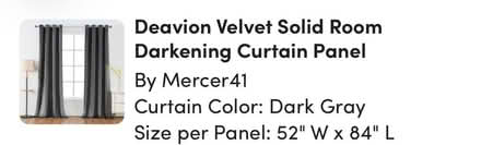 Photo of free Dark gray curtains (Crofton) #1