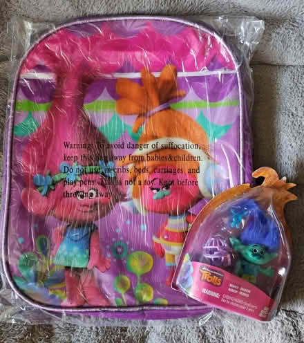 Photo of free Trolls backpack and toy (Ramsey Mereside PE26) #1