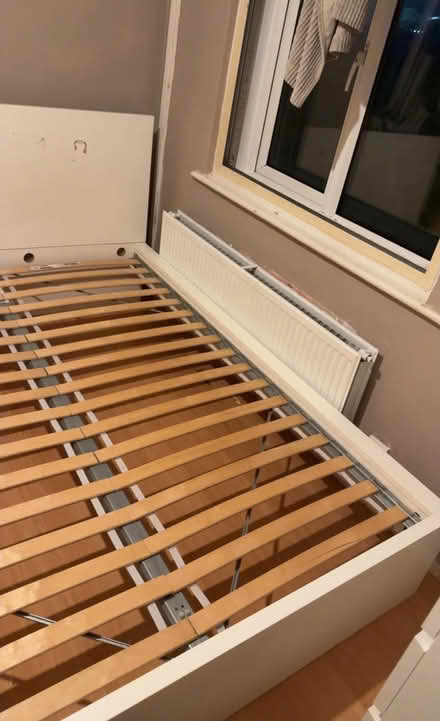 Photo of free King size Ikea bed, damages on headboard, including mattress (Buckland End B36) #2
