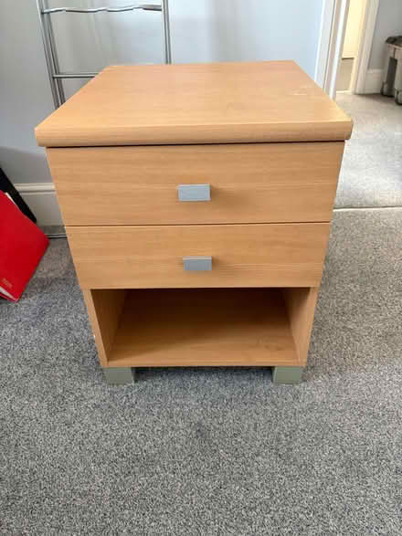 Photo of free Bedside table with two drawers (Douglas IM2) #2