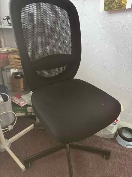 Photo of free Black Office chair (Oakley, RG23 7BL) #2