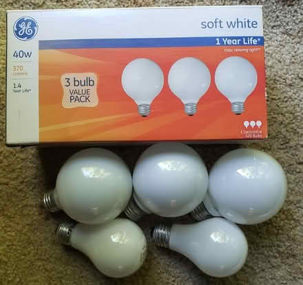 Photo of free 8 new - never used Light Bulbs (Redwood City) #2