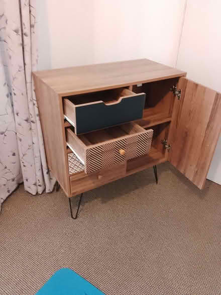 Photo of free Small Sideboard, 4 Drawers, Cabinet Space With Shelf (Heaton Park M25) #2