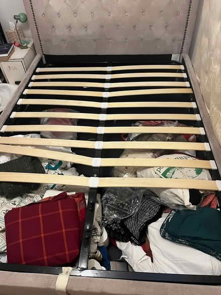 Photo of free 4’6” double bed, mattress, headbrd (TN38 west hill road) #4