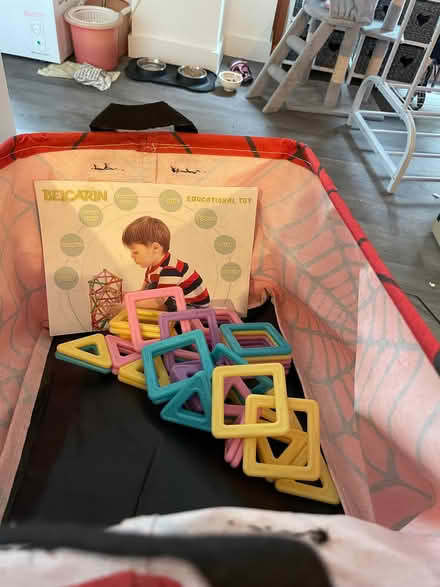 Photo of free Spider man storage and some magnetic building squares (Wandsworth SW18) #2
