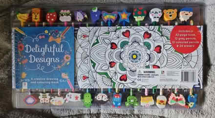 Photo of free Colouring book, pencils and erasers (Ramsey Mereside PE26) #1