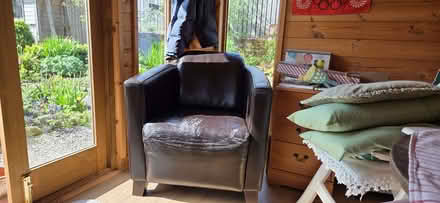 Photo of free leather tub chair (Little Salkeld CA10) #2