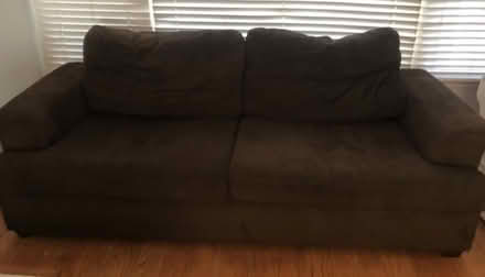 Photo of free Brown Couch (San Mateo / Belmont border) #1