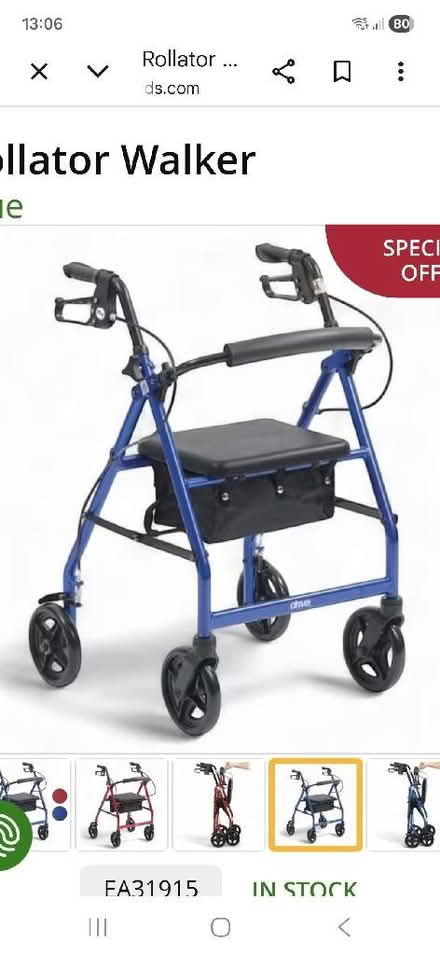 Photo of Four wheeled walker (Greenstead CO4) #1