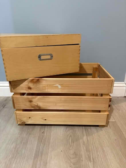 Photo of free Pair wooden storage boxes (Willington DE65) #1