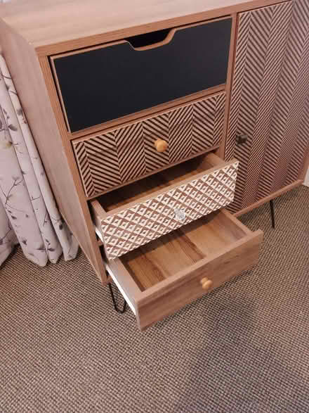 Photo of free Small Sideboard, 4 Drawers, Cabinet Space With Shelf (Heaton Park M25) #1