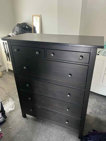 Photo of free IKEA black chest of drawers (Old Woking GU22) #1