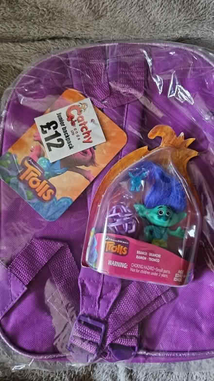 Photo of free Trolls backpack and toy (Ramsey Mereside PE26) #2