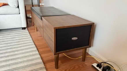 Photo of free Wooden storage bench (Belmont) #2
