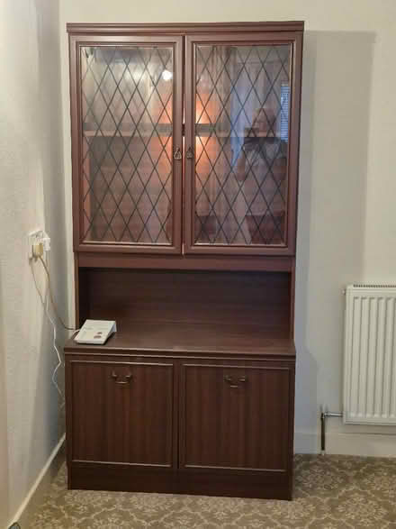 Photo of free Mahogany Effect Display Cabinet (Coal Aston S18) #1