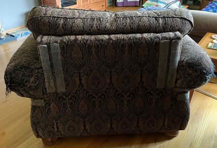 Photo of free Stuffed chair with ottoman (Hazel Dell) #1