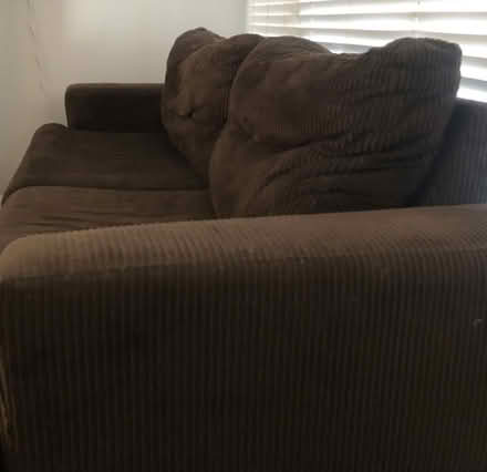 Photo of free Brown Couch (San Mateo / Belmont border) #2