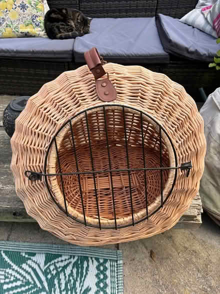 Photo of free Wicker cat basket (Harrietsham) #1