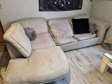 Photo of free Grey corner sofa pulls out into a bed (Bodicote OX15) #1