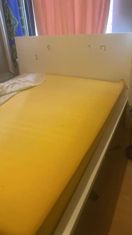 Photo of free King size Ikea bed, damages on headboard, including mattress (Buckland End B36) #3
