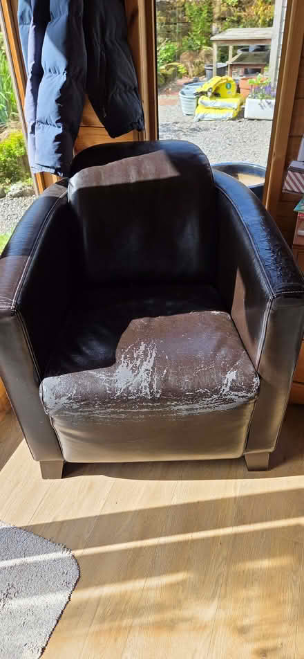 Photo of free leather tub chair (Little Salkeld CA10) #1