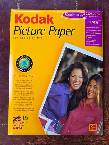 Photo of free Kodak inkjet photo printing paper, part used pack (Old Basing RG24) #1