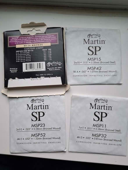 Photo of free Guitar strings 80/20 bronze (Battle RG30) #1