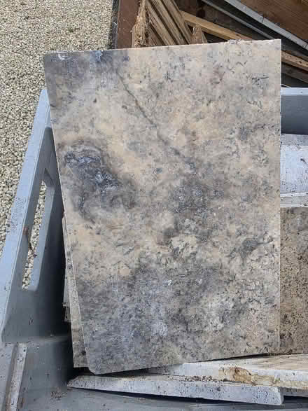 Photo of free Limestone/marble real polished stone 'tiles' (Freshford BA2) #1