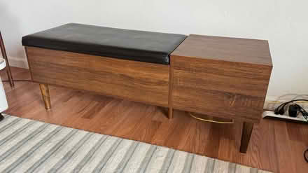Photo of free Wooden storage bench (Belmont) #1