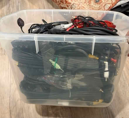 Photo of free Bin of Assorted A/V Cables (Belmont, MA) #2