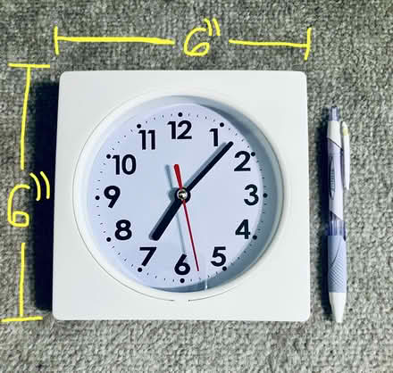 Photo of free White Square Wall Clock (6 x 6 in.) (Sunnyvale- Birdland Neighbors) #1