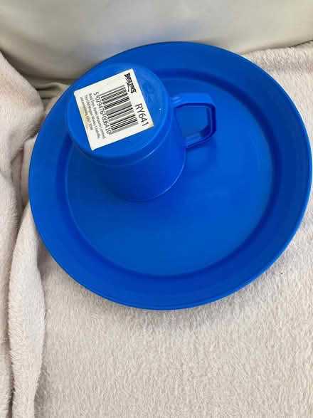 Photo of free Blue plastic plate and mug (Rothley LE7) #1
