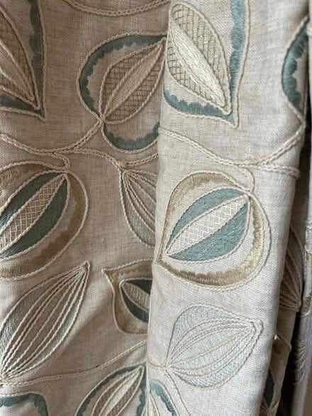 Photo of free Green and gold Roman blind for wide window (Malton YO17) #3